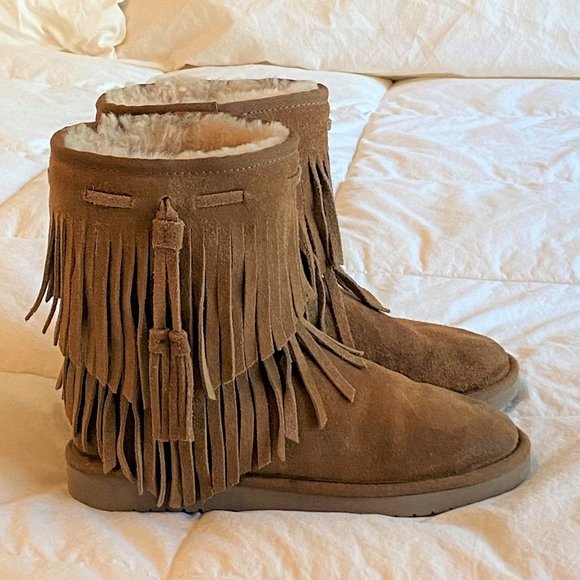 UGG Shoes - UGG Koolabura 'Cable' Double Fringe Boots NWOT